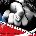 Auch die SDAJ protestierte gegen das Verbot der KSM.