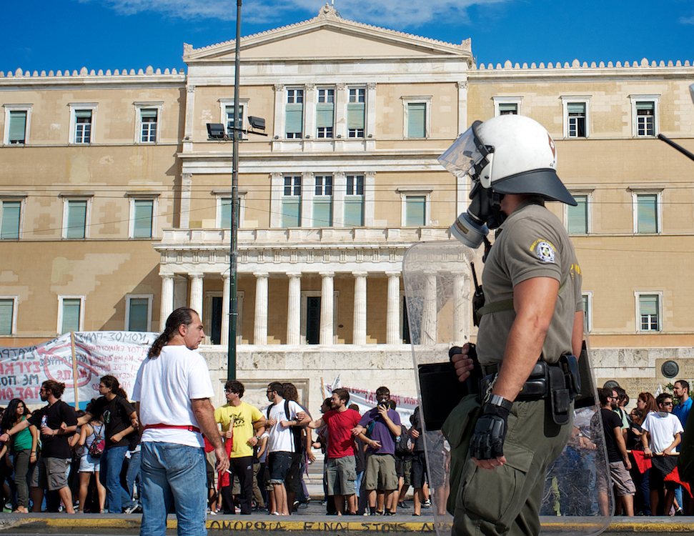 Demonstranten vor dem Parlament in Athen am 22. September 2011 (Foto: Mehran Khalili, CC BY-NC-ND 2.0)