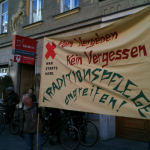 München: Mit Fahrrädern markieren, wo der Krieg beginnt